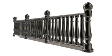 üzerinde beyaz bir backgro izole bir metal merdiven Ray 3B oluşturma