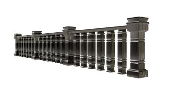 üzerinde beyaz bir backgro izole bir metal merdiven Ray 3B oluşturma