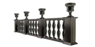 üzerinde beyaz bir backgro izole bir metal merdiven Ray 3B oluşturma