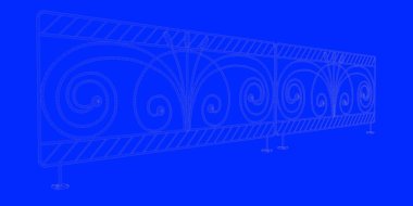 üzerinde mavi bir adam izole bir demiryolu planı 3D render