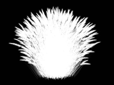 siyah bir arka plan üzerinde beyaz bir soyut ağaç 3D render