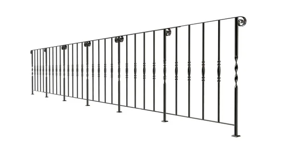 3d renderização de um trilho de escada metálico isolado em um backgro branco — Fotografia de Stock