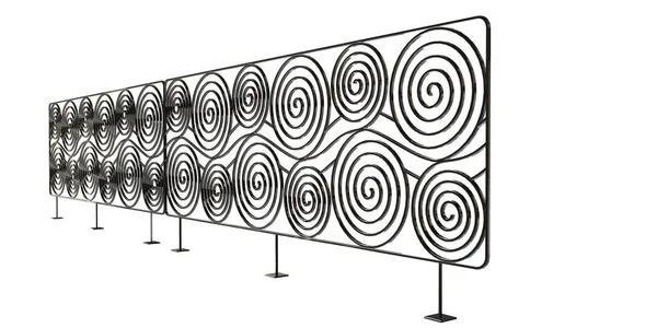 üzerinde beyaz bir backgro izole bir metal merdiven Ray 3B oluşturma