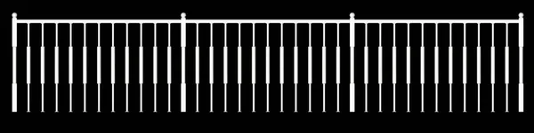 3D visszaadás-ból egy kerítés korlát tervez a fekete háttér — Stock Fotó