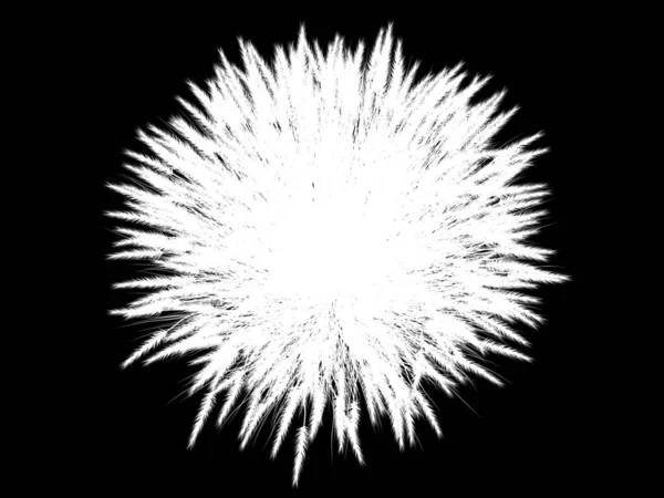 siyah bir arka plan üzerinde beyaz bir soyut ağaç 3D render