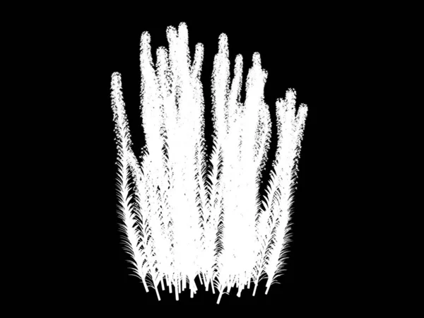 Representación 3d de un árbol abstracto blanco sobre un fondo negro — Foto de Stock