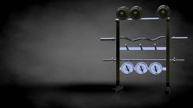 karanlık bir backgro bir metalik yansıtıcı spor araçları 3D render