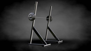 karanlık bir backgro bir metalik yansıtıcı spor araçları 3D render