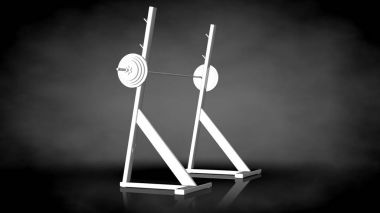 karanlık adam beyaz yansıtıcı spor araçlarda 3D render