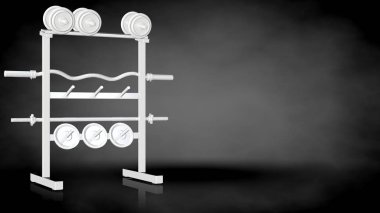 karanlık adam beyaz yansıtıcı spor araçlarda 3D render