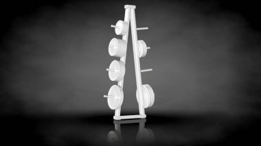 karanlık adam beyaz yansıtıcı spor araçlarda 3D render