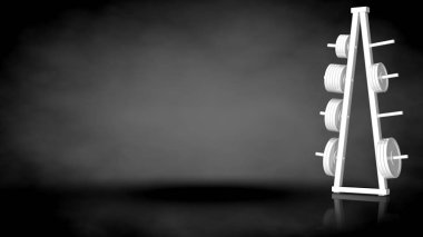 karanlık adam beyaz yansıtıcı spor araçlarda 3D render