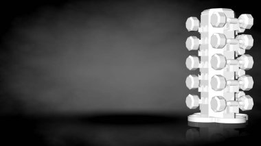 karanlık adam beyaz yansıtıcı spor araçlarda 3D render