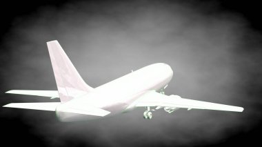 yansıtıcı bir uçak yeşil anahatları belirlenmiş çizgiler ile 3D render 