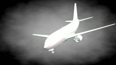 yansıtıcı bir uçak yeşil anahatları belirlenmiş çizgiler ile 3D render 