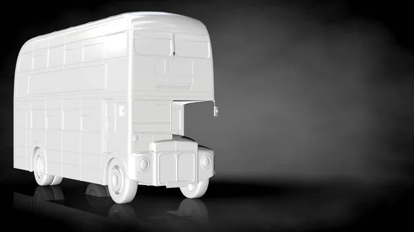 暗い背景に白の反射のトラックの 3 d レンダリング — ストック写真