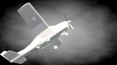 yansıtıcı bir uçak yeşil anahatları belirlenmiş çizgiler ile 3D render 