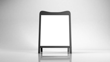 bir studio içindeki boş bir billboard 3D render