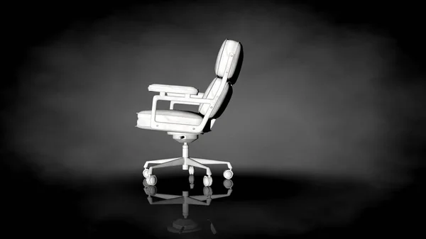 黒い背景に白い椅子の 3 d レンダリング — ストック写真