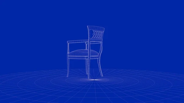 3D візуалізація об'єкта контурного стільця — стокове фото