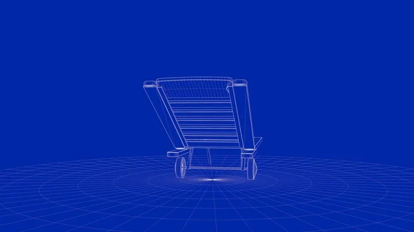 概要椅子オブジェクトの 3d レンダリング — ストック写真
