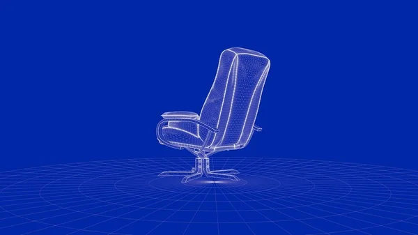 3D візуалізація об'єкта контурного стільця — стокове фото