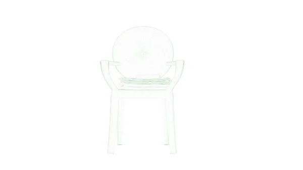 Representación 3d de una silla modelo aislada en blanco — Foto de Stock