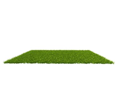 bir çim yama mimari kullanım için 3D render