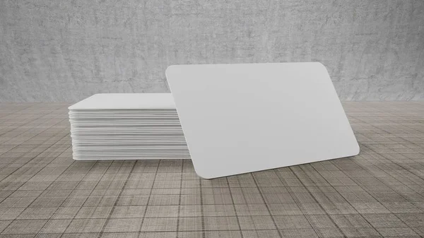 3D-weergave van een lege visitekaartje op witte achtergrond — Stockfoto