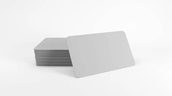 Beyaz arka plan üzerinde boş bir kartvizit 3D render — Stok fotoğraf