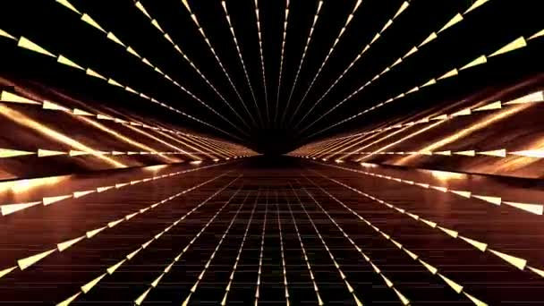 boucle rendu 3d d'une route futuriste avec un fond sombre poutres blanches 