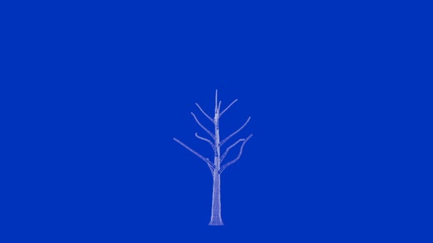 Τρισδιάστατη Απεικόνιση Του Ένα Δέντρο Ερωτηματικά Που Είναι Φυσάει — Αρχείο Βίντεο