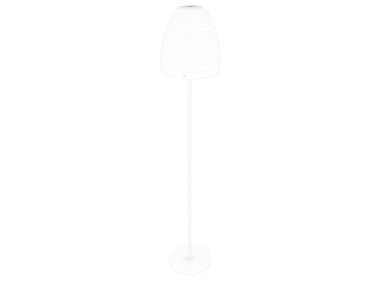 bir plan lamba ışık tutucu 3D render beyaz izole