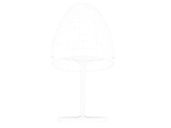 3d rendering of a blueprint lamp light holder isolate on a white — Stock Photo, Image