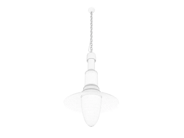 Renderização 3d de um suporte de luz de lâmpada de modelo isolado em um branco — Fotografia de Stock