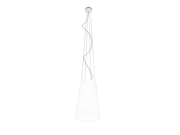 3d rendering of a blueprint lamp light holder isolate on a white — Stock Photo, Image