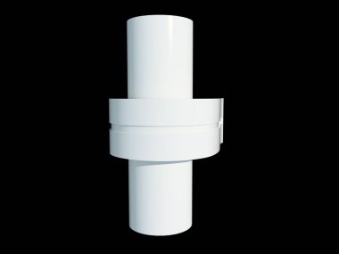 üzerinde siyah bir backgro izole bir beyaz lamba kolye 3D render