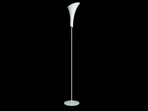 Rendering 3d di un lampadario bianco isolato su un retro nero — Foto Stock