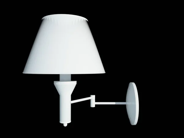 Rendering 3d di un lampadario bianco isolato su un retro nero — Foto Stock