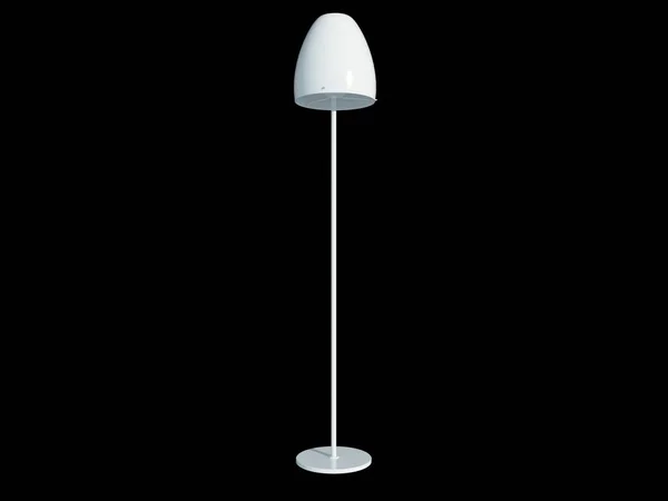 Rendering 3d di un lampadario bianco isolato su un retro nero — Foto Stock