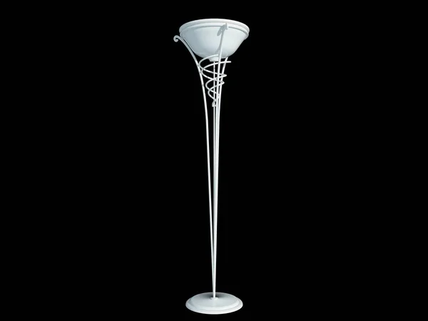 3D-rendering av en vit lampa taklampa isolerad på en svart backgro — Stockfoto