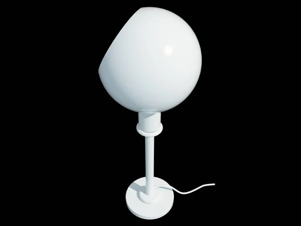 3D рендеринг кулон белая лампа изолированы на черной backgro — стоковое фото