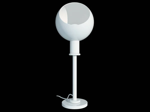 Rendering 3d di un lampadario bianco isolato su un retro nero — Foto Stock