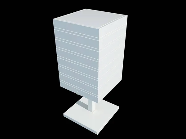 3D-rendering av en vit lampa taklampa isolerad på en svart backgro — Stockfoto