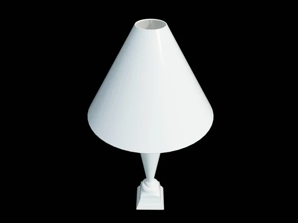 Rendering 3d di un lampadario bianco isolato su un retro nero — Foto Stock