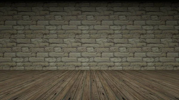 3d rendering of a brick wall frontal view studio