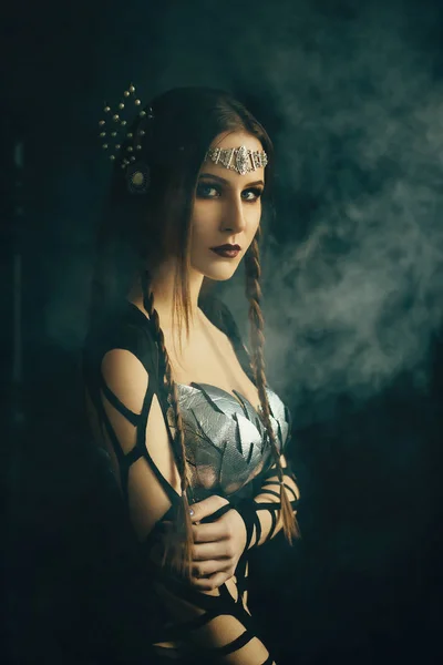 Dark queen, fantastic shoot — Stock Photo, Image