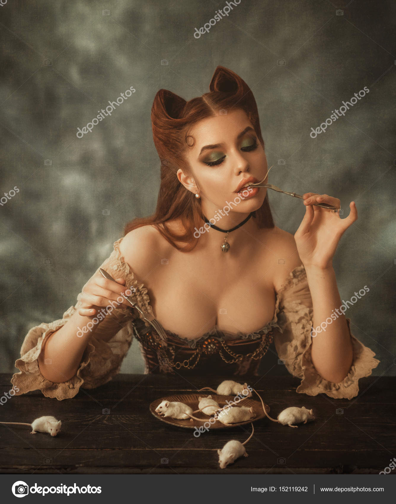 Girl Swallows Live Mouse