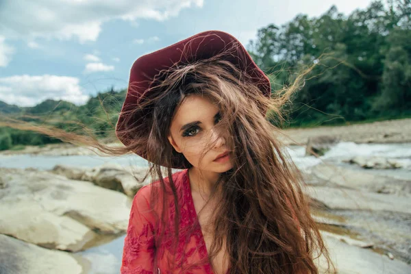 Cestující ve stylu Boho. — Stock fotografie