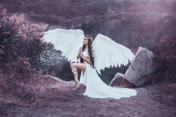 Un bellissimo arcangelo bianco — Foto Stock